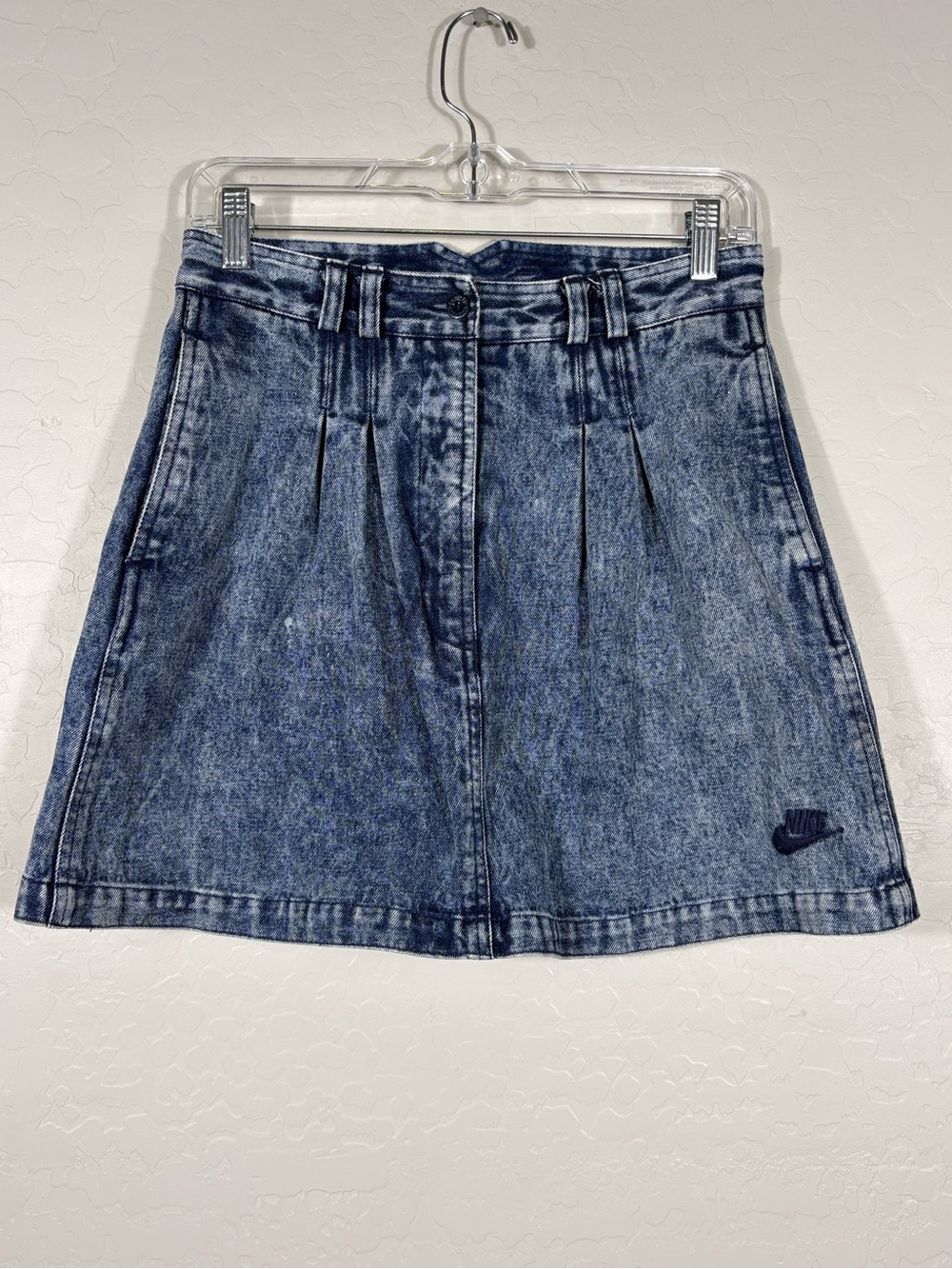Vintage Nike Andre Agassi Challenge Court Acid Wash Denim Mini‎ Skirt 90’s Y2K S